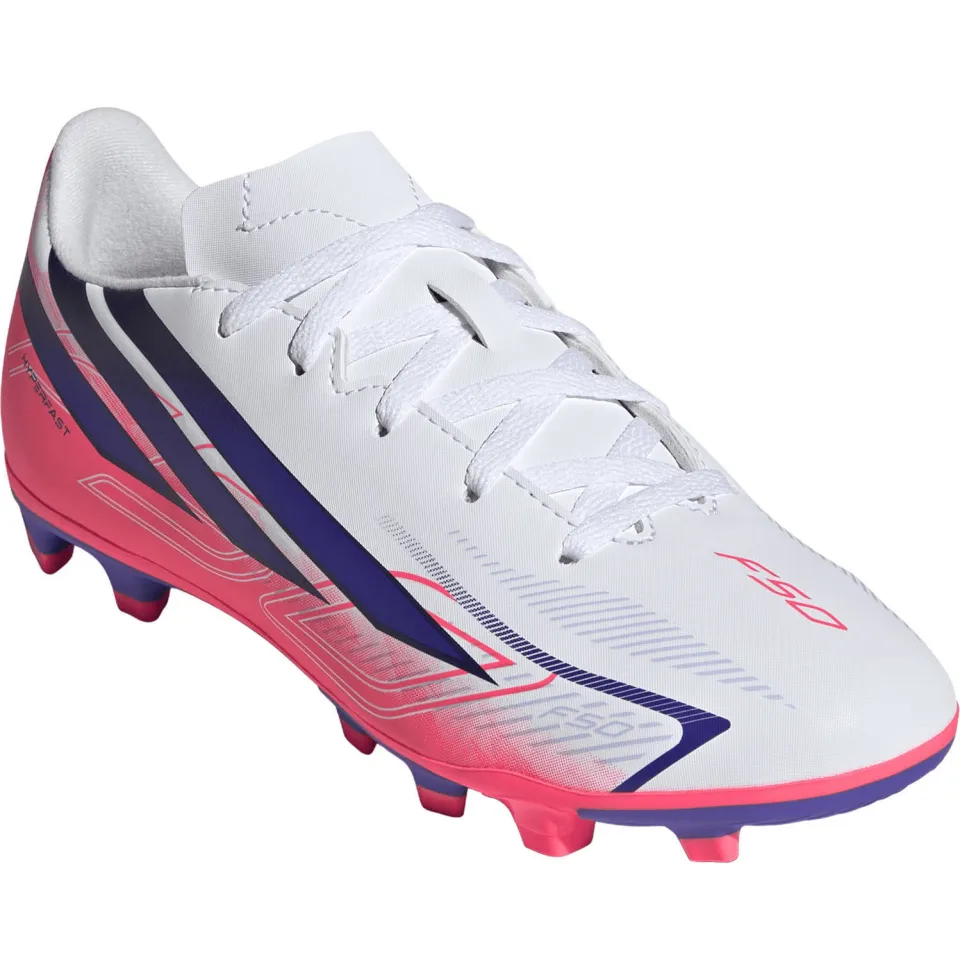 Adidas Performance F50 Hyperfast Club junior imitatieleren voetbalschoenen - roze/paars, foto 3