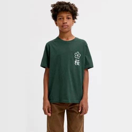 Jack & Jones Junior rechtvallend T-shirt groen, foto 2