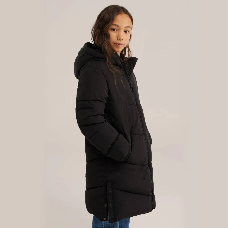 WE Fashion gewatteerde winterjas zwart, foto 3