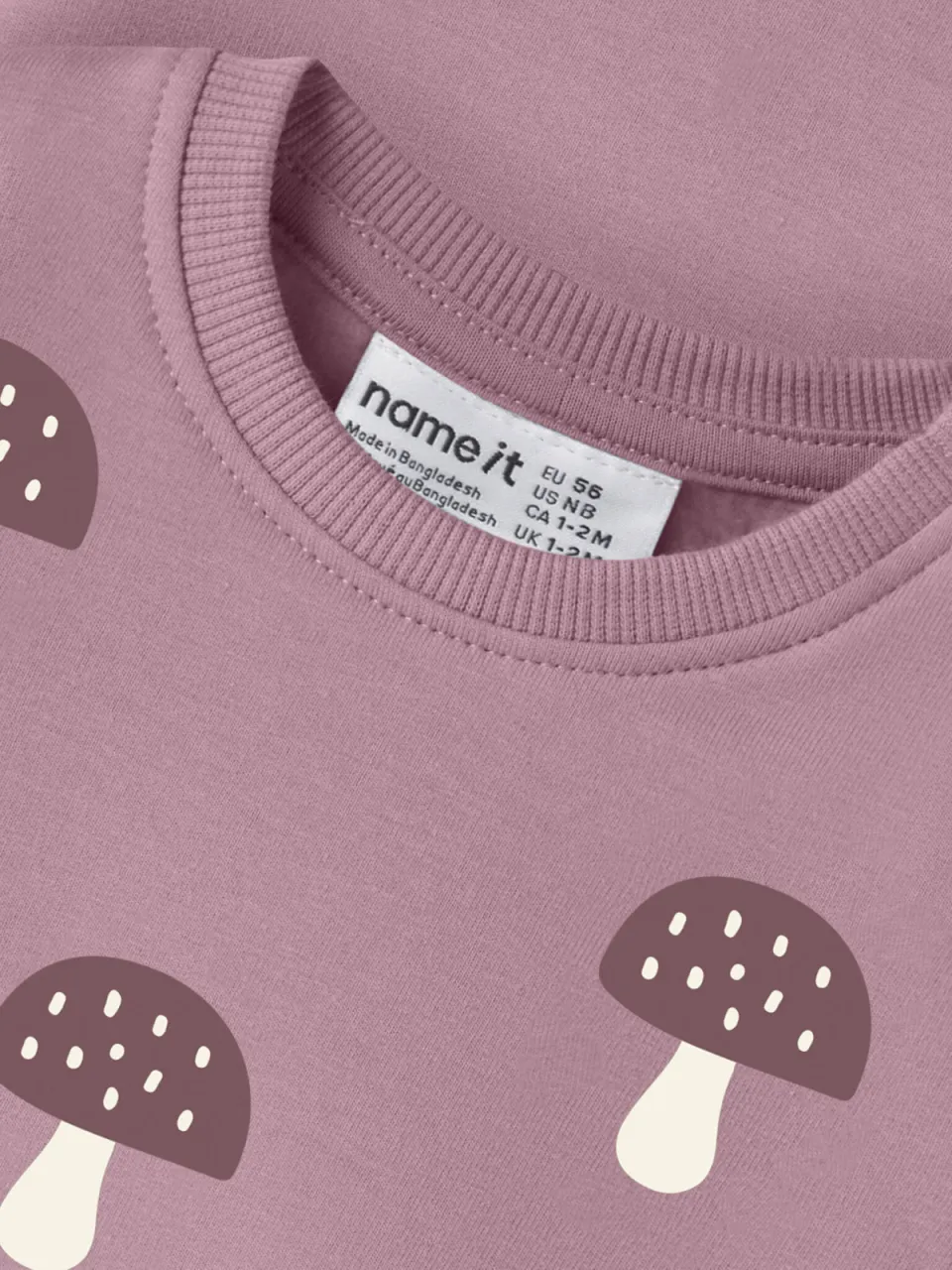 NAME IT BABY sweater met borduursels en print - roze, foto 4