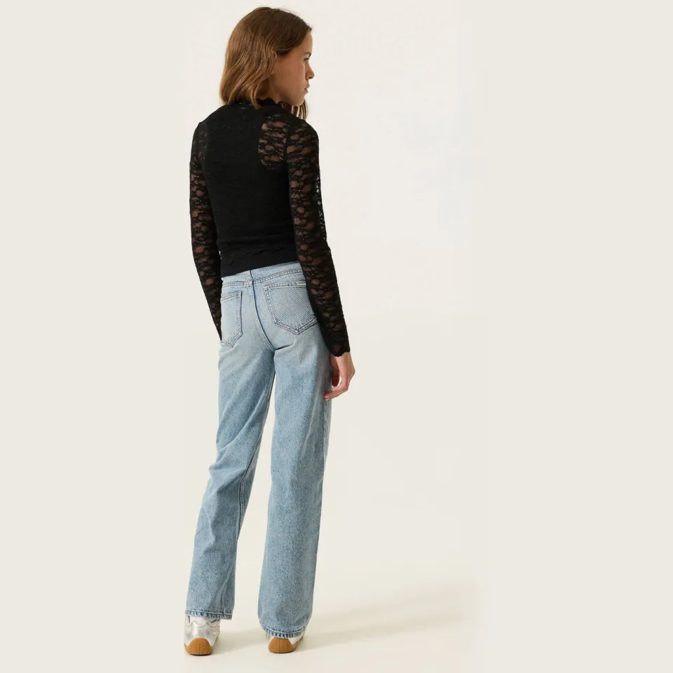 Garcia kanten longsleeve zwart, foto 4
