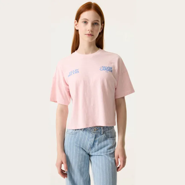 Garcia T-shirt met backprint lichtroze meisjes