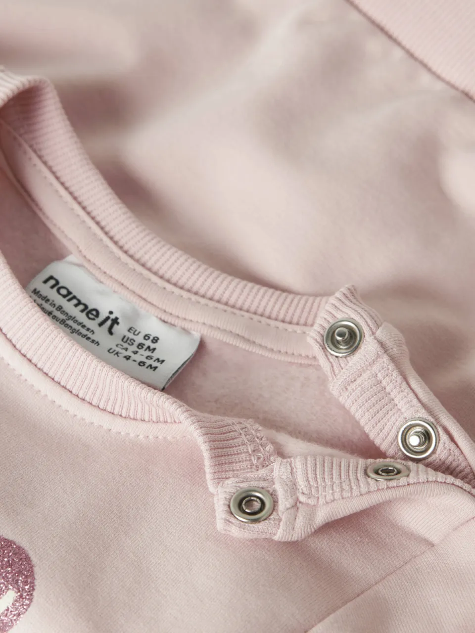 NAME IT BABY sweater met print - lichtroze Printopdruk, foto 4