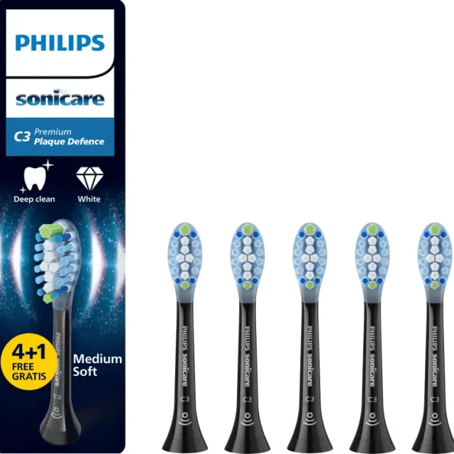 Philips Sonicare Premium Plaque Defense HX9045/88 Zwart (5 stuks)