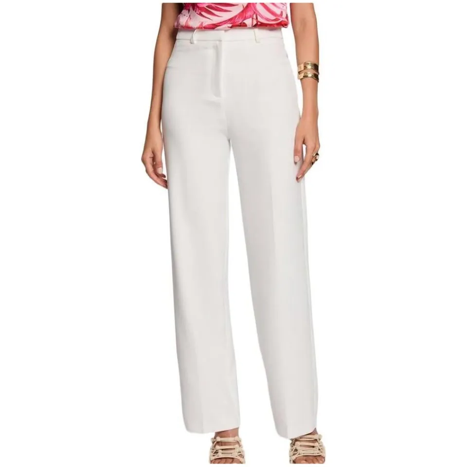 Morgan straight high waist broek ecru, foto 5