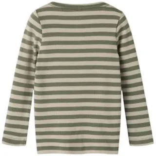 NAME IT MINI slim fit gestreepte longsleeve groen, foto 3