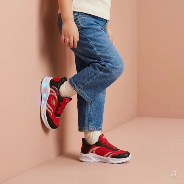 Skechers Meteor Lights Slip-ins sneakers rood, foto 6