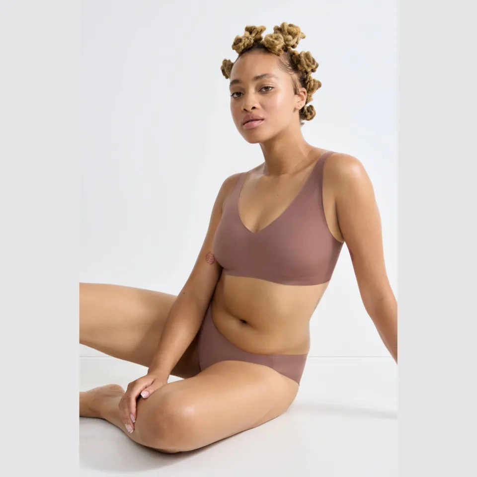 Sloggi ZERO Feel 2.0 bralette voorgevormd bruin