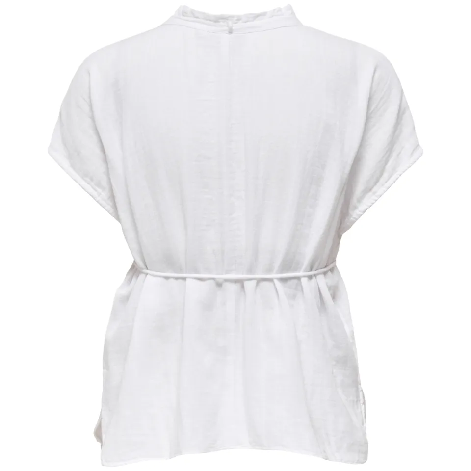 Only zwangerschaps blousetop met textuur ecru, foto 6