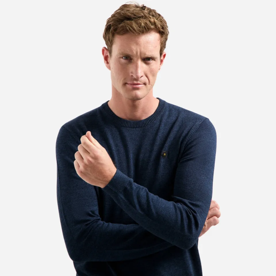 No Excess pullover fijn gebreid donkerblauw, foto 5