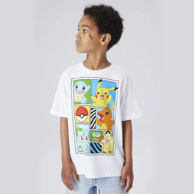 NAME IT Pokemon t-shirt wit met print