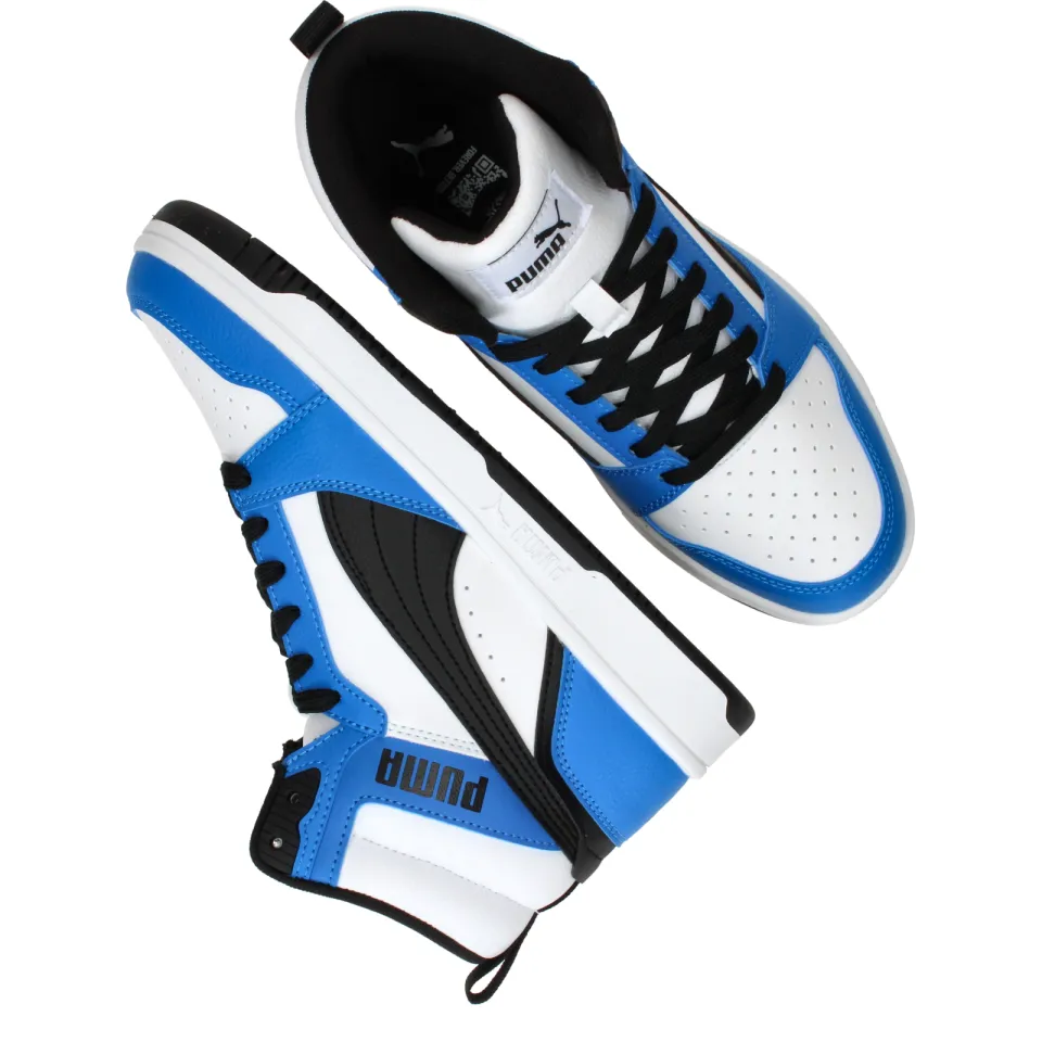 Puma Rebound V6 Mid hoge sneakers jongens kobalt blauw, foto 7