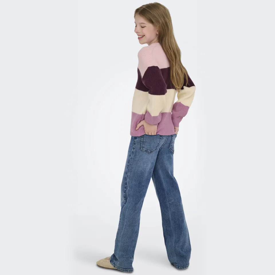 KIDS ONLY GIRL trui gebreid donkerrood/roze/ecru, foto 6