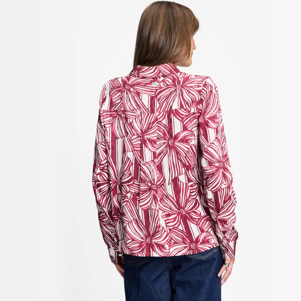 POM Amsterdam Mila Ribbon blouse rood, foto 5