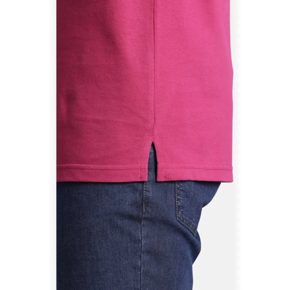 Jan Vanderstorm polo LAVRANS Plus Size met contrastbies roze, foto 4