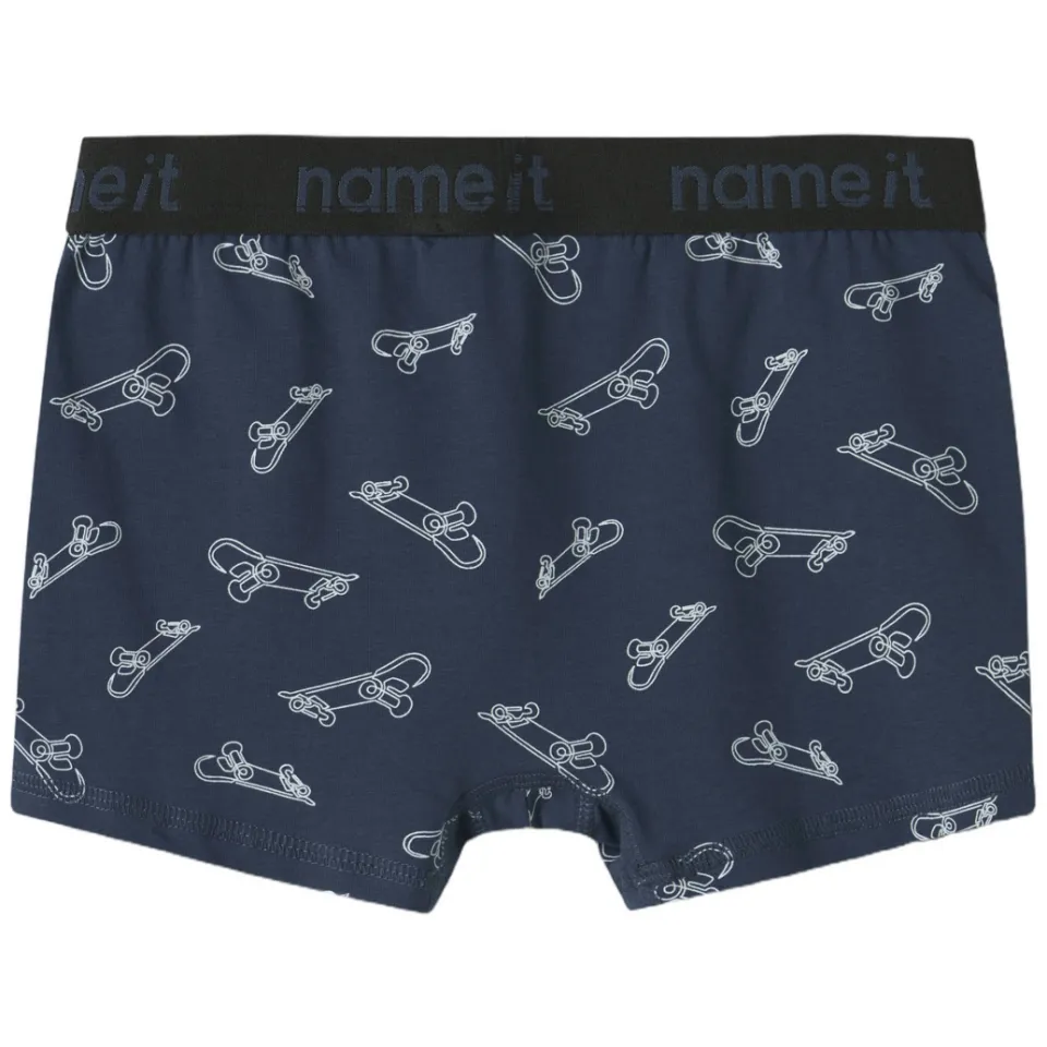 NAME IT boxershorts set van 3 donkerblauw zwart, foto 3