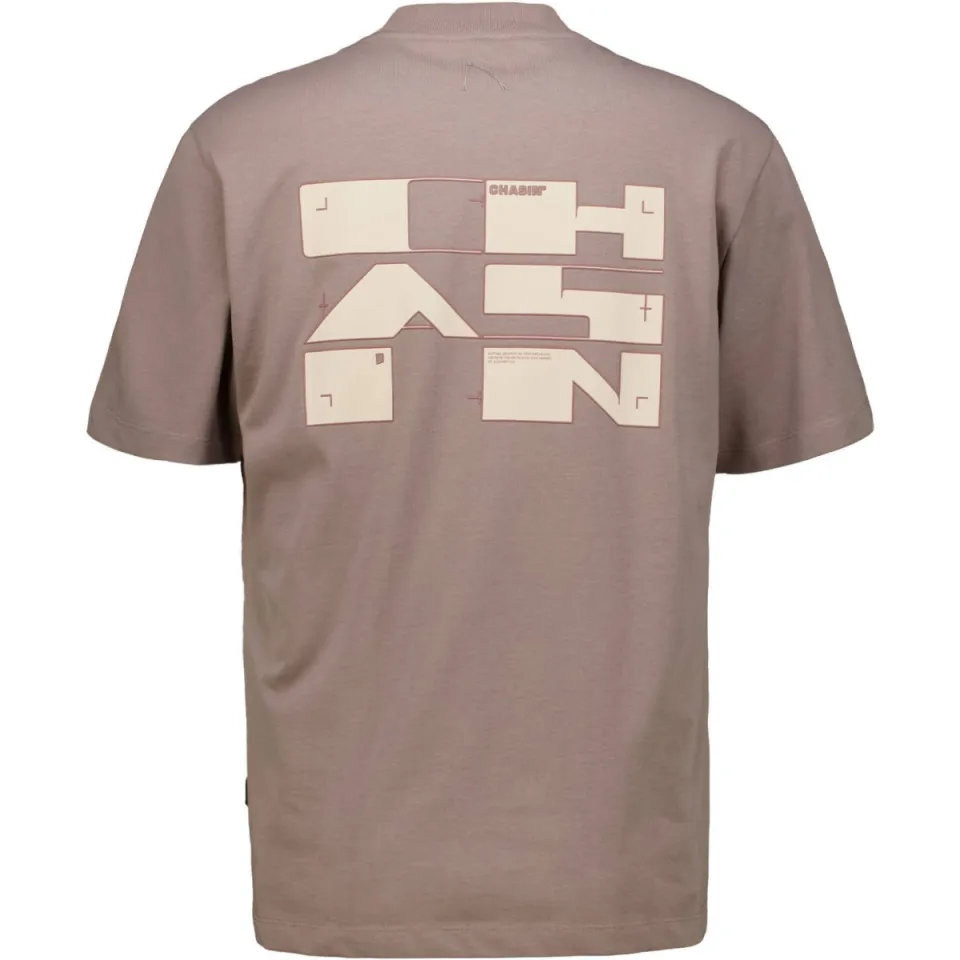 CHASIN' oversized T-shirt met backprint - driftwood taupe, foto 3