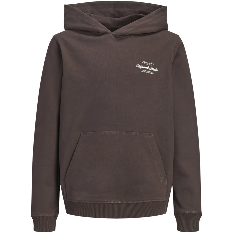 Jack & Jones JUNIOR hoodie met backprint - donkerbruin, foto 2