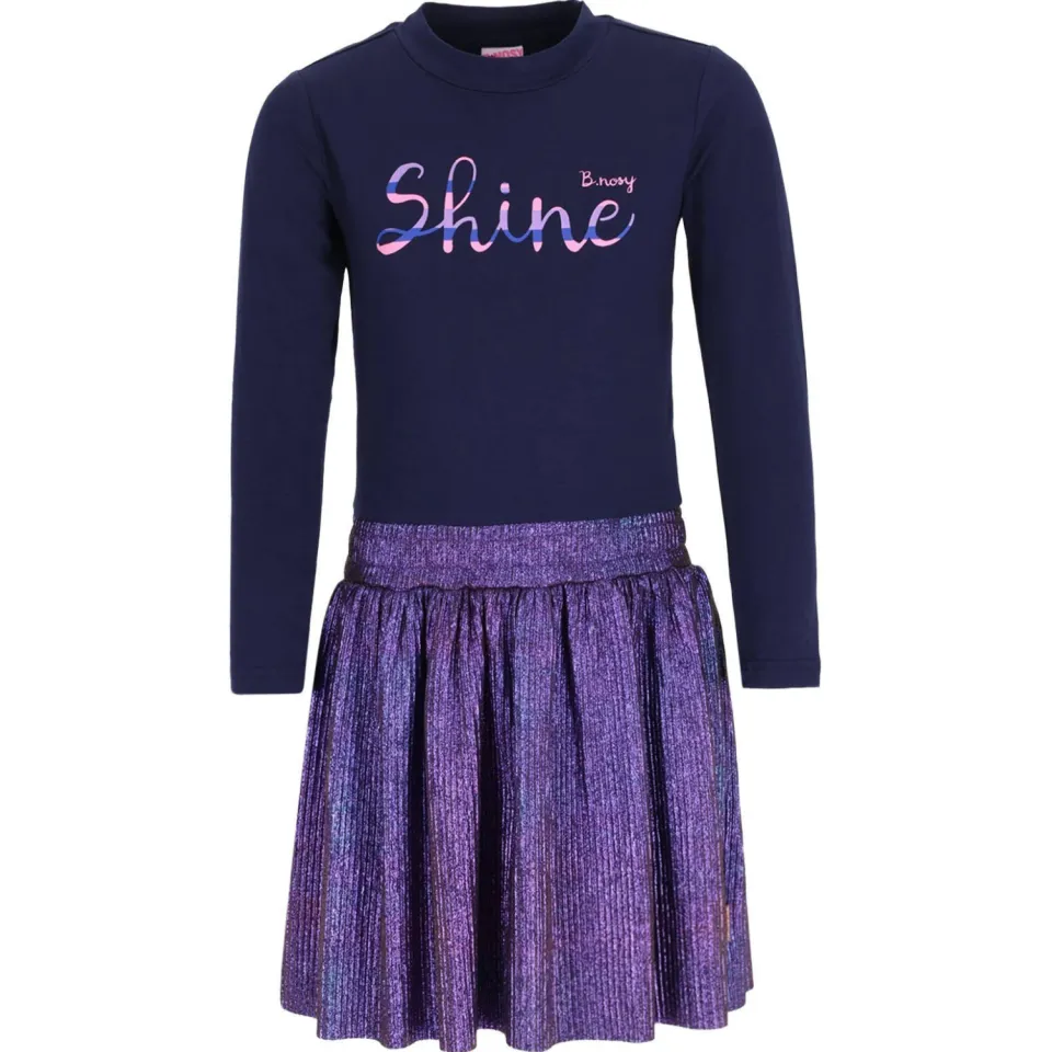 B.Nosy midi jurk donkerblauw/paars, foto 2