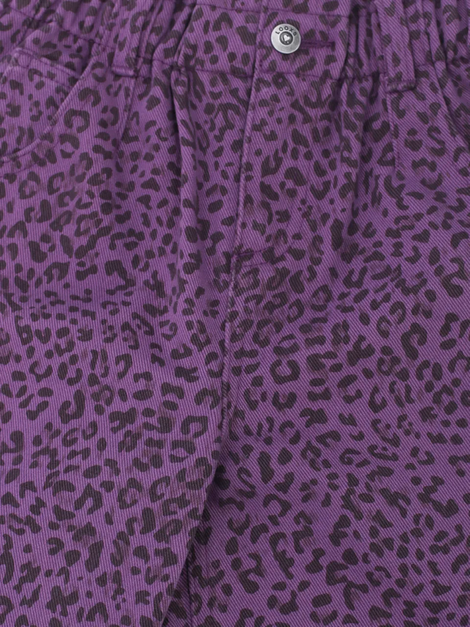 LOOXS little little leopard barrel jeans met panterprint - paars, foto 7