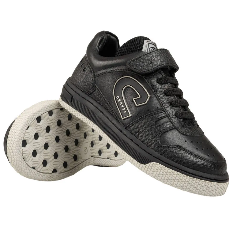 Cruyff leren sneakers - zwart/grijs, foto 3