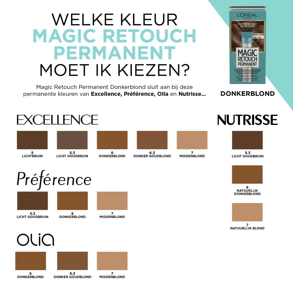L'oréal Magic Retouch Permanent uitgroeiverf 6 donkerblond, foto 5