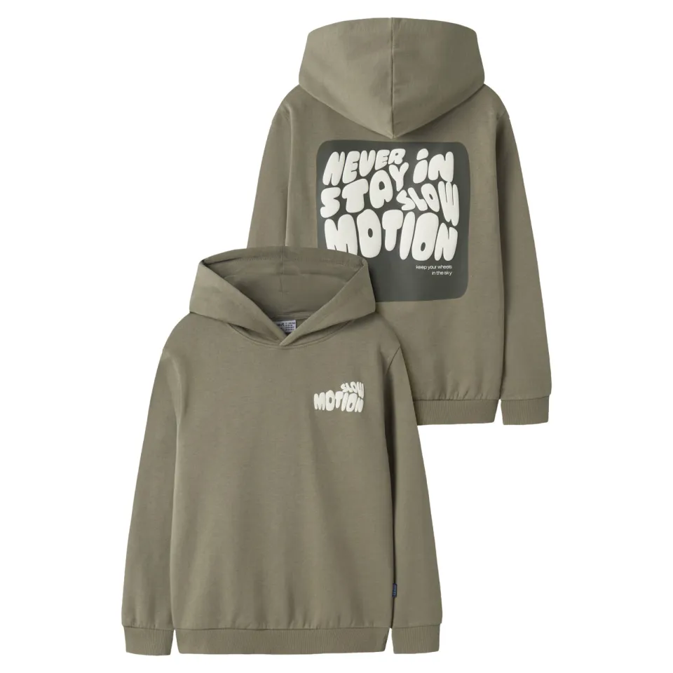 NAME IT KIDS hoodie met backprint - groen, foto 3