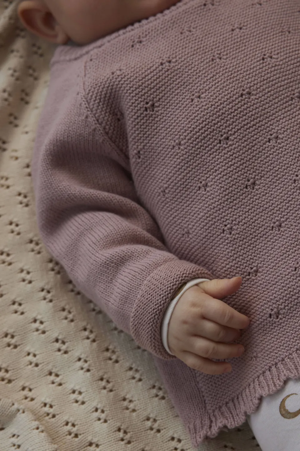 Lil' Atelier BABY trui oudroze gebreid, foto 6