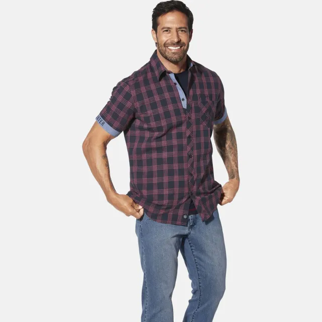 Jan Vanderstorm casual overhemd TEOPER Plus donkerblauw