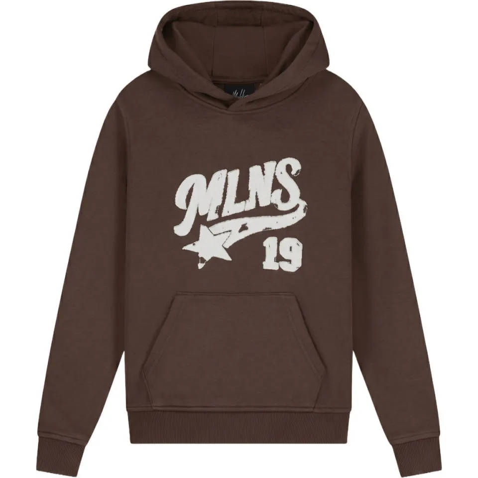 Malelions hoodie met print - donkerbruin, foto 2