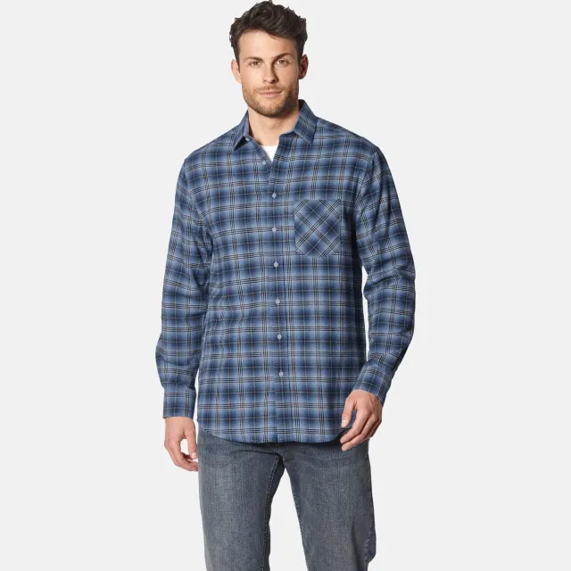 Babista regular fit geruit overhemd Plus Size - donkerblauw