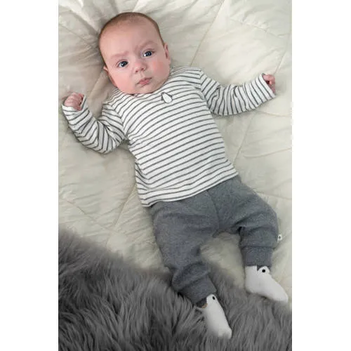 Feetje Penguin Cuddles gestreepte longsleeve antraciet/wit, foto 3