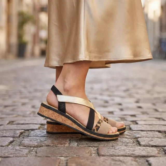 Rieker Sandalen zwart Synthetisch