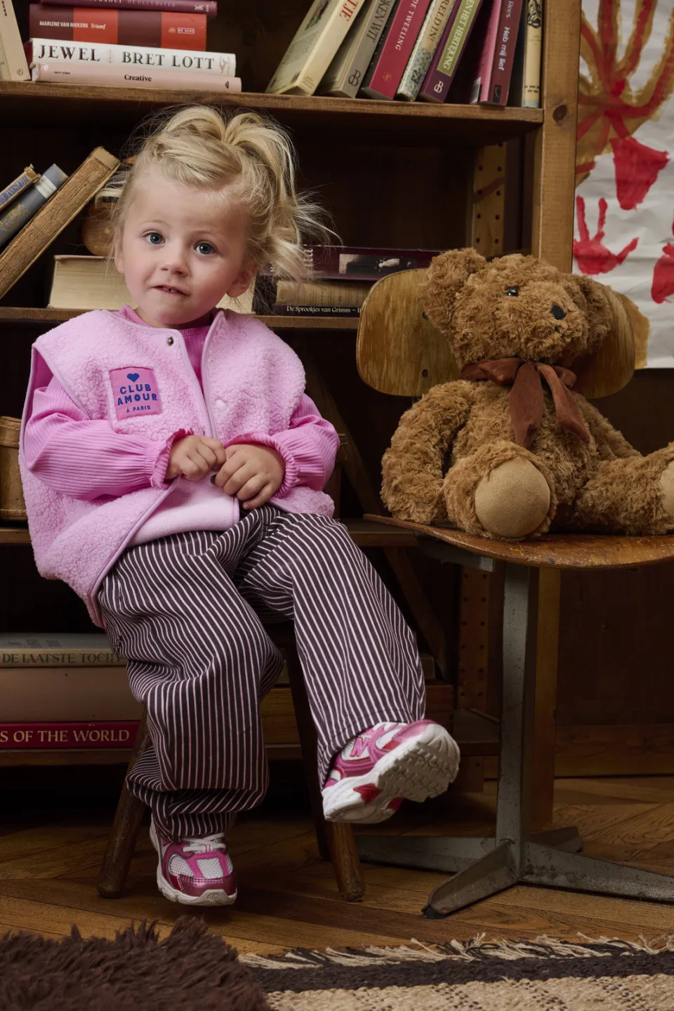 Z8 mini baggy broek Nisrine donkerrood/roze, foto 5