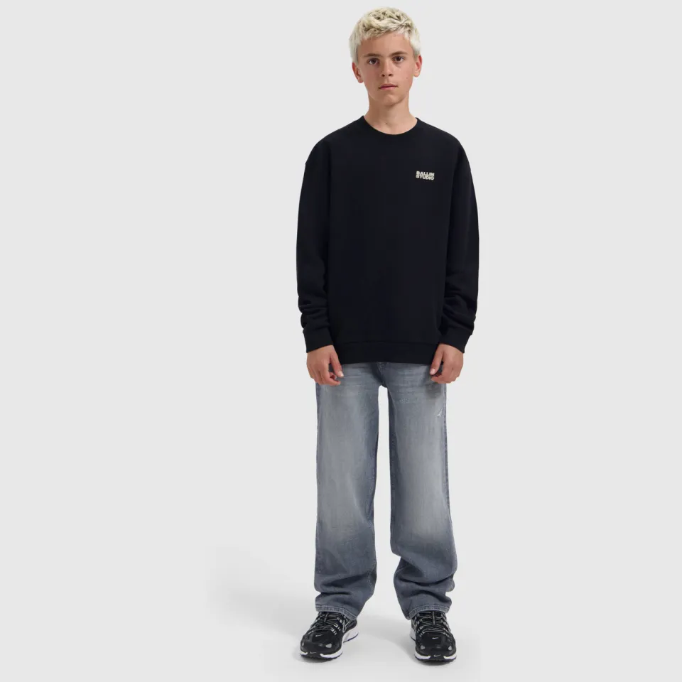 Ballin sweater met backprint - zwart, foto 4
