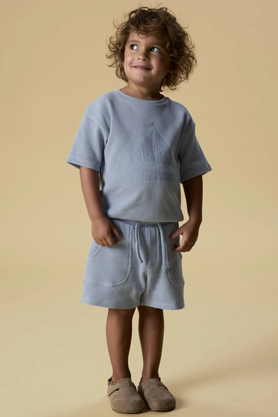 Lil' Atelier MINI regular sweatshort lichtblauw