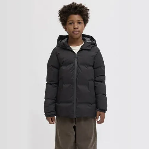 Jack & Jones Junior gewatteerde jas zwart met capuchon, foto 3