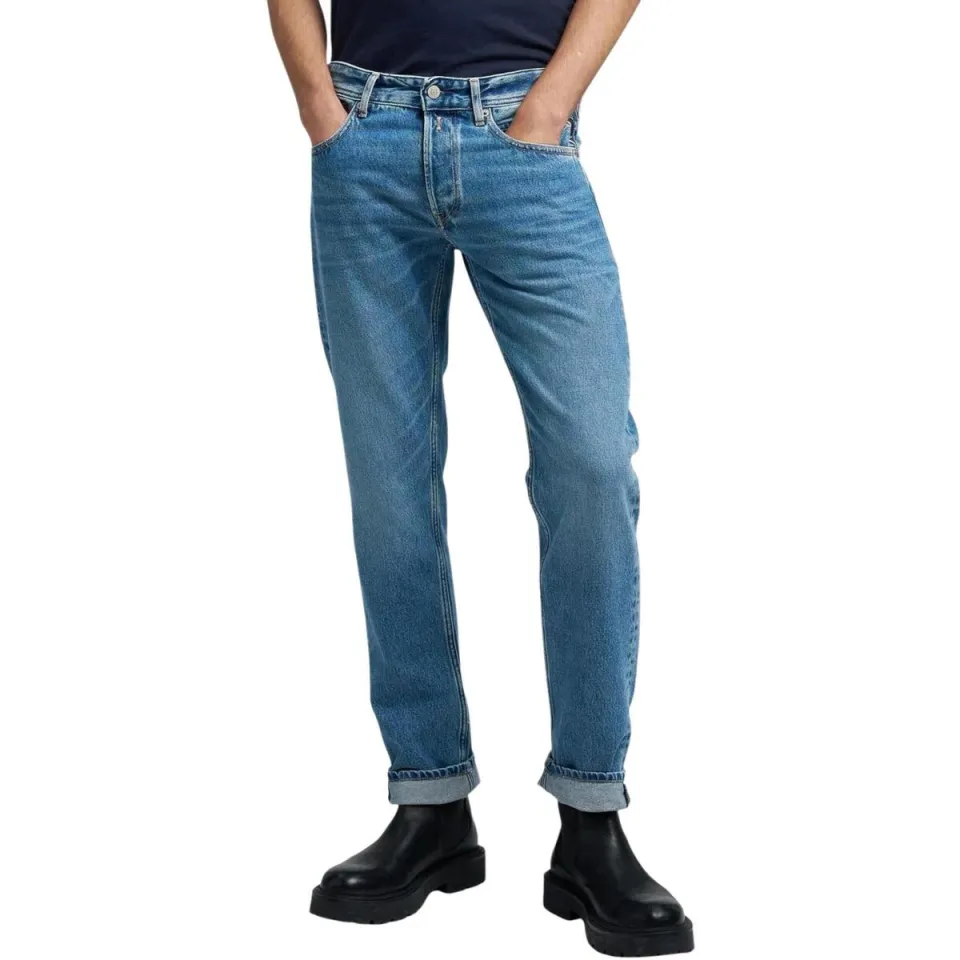 Replay GROVER straight leg jeans medium blue, foto 4