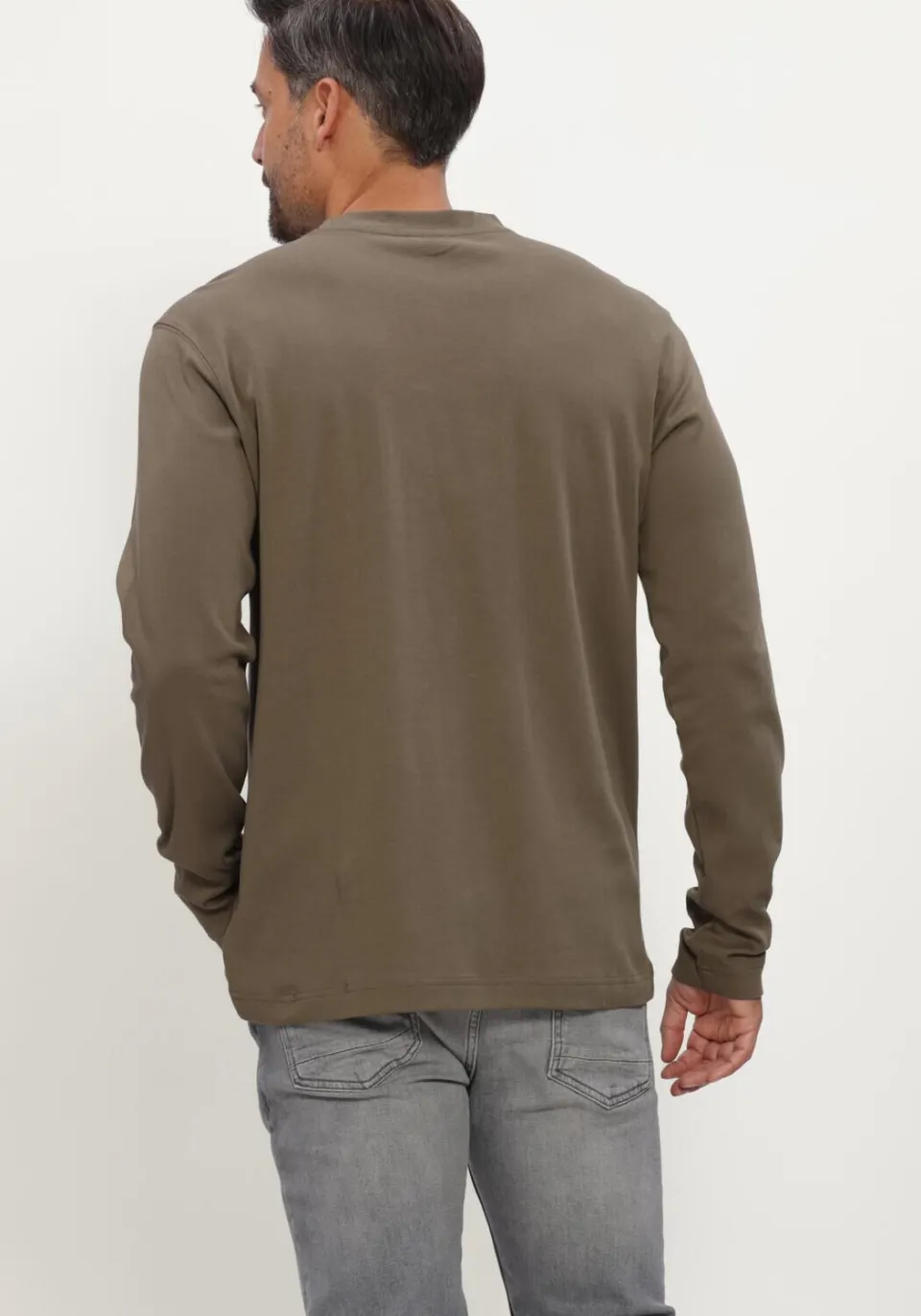 G-Star regular fit longsleeve - dark khaki, foto 6