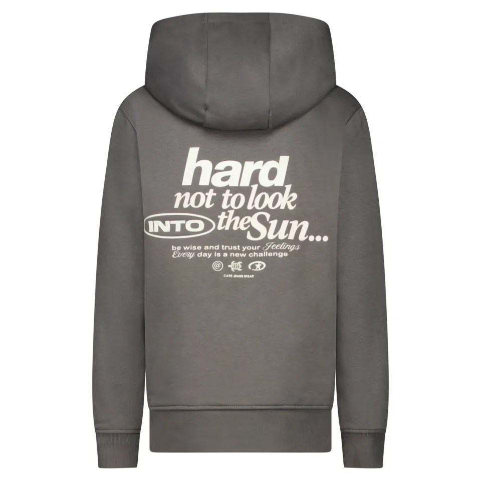 Cars hoodie met backprint - antraciet Sweater Grijs Backprint, foto 3
