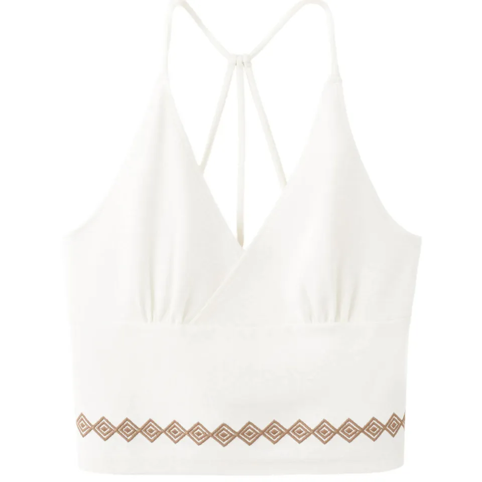 Mango cropped haltertop met borduursels wit, foto 2