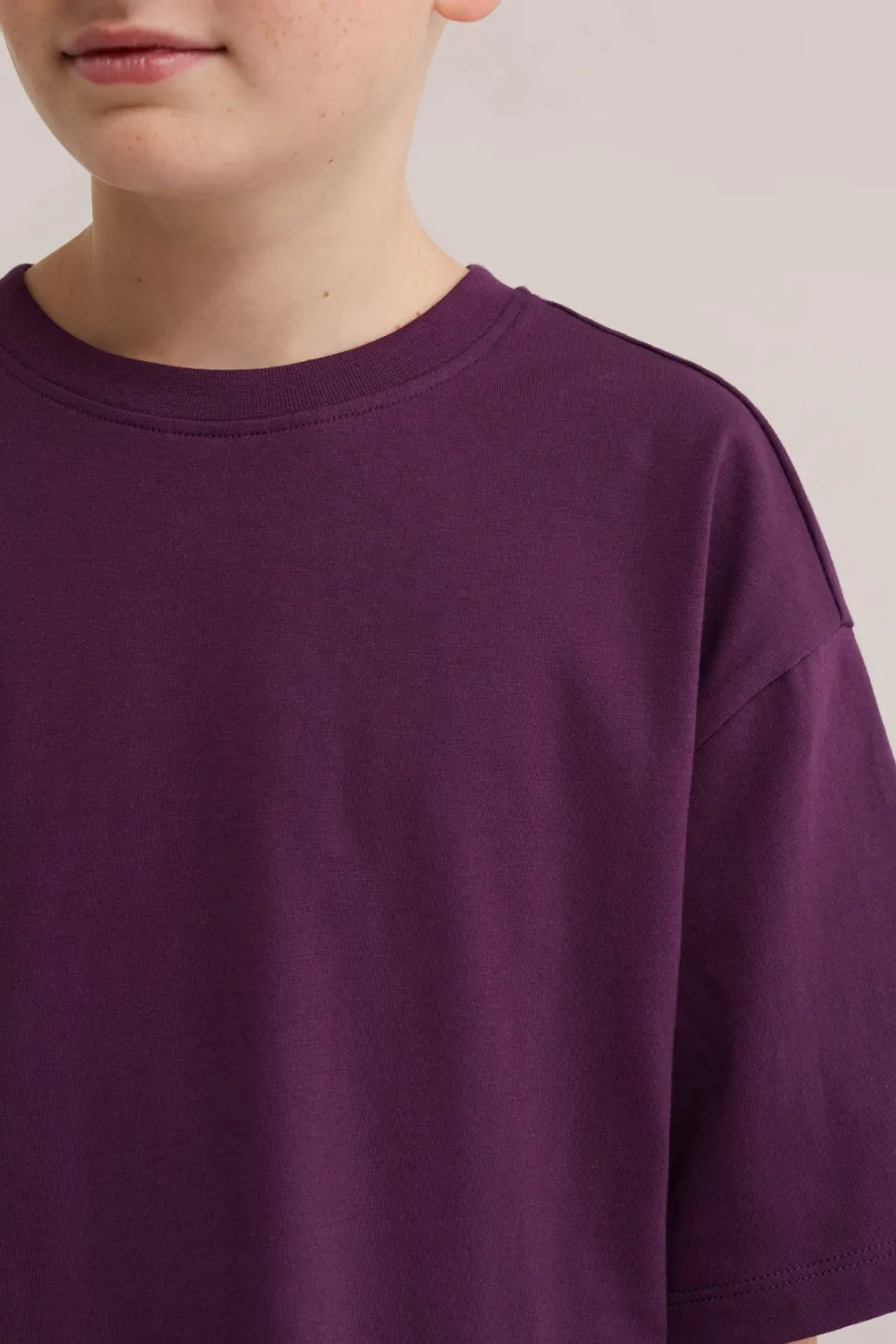 WE Fashion t-shirt met backprint aubergine, foto 7