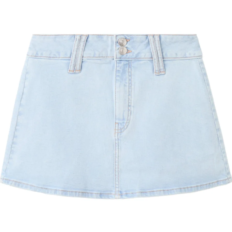 Mango spijkerrok lichtblauw light blue denim, foto 2
