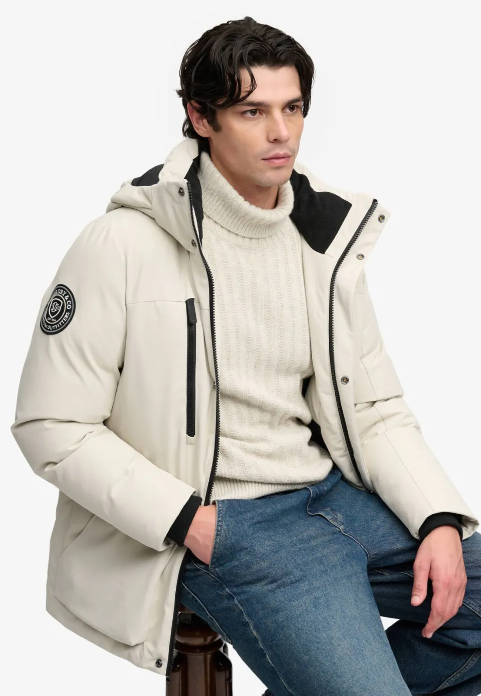 Superdry winterparka - ecru, foto 4