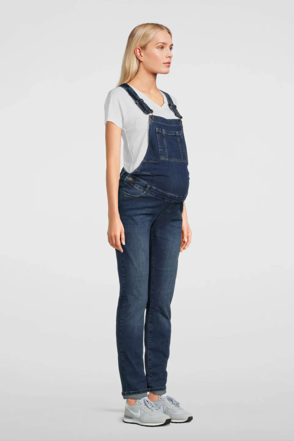 LOVE2WAIT zwangerschapstuinbroek stonewashed blauw, foto 3