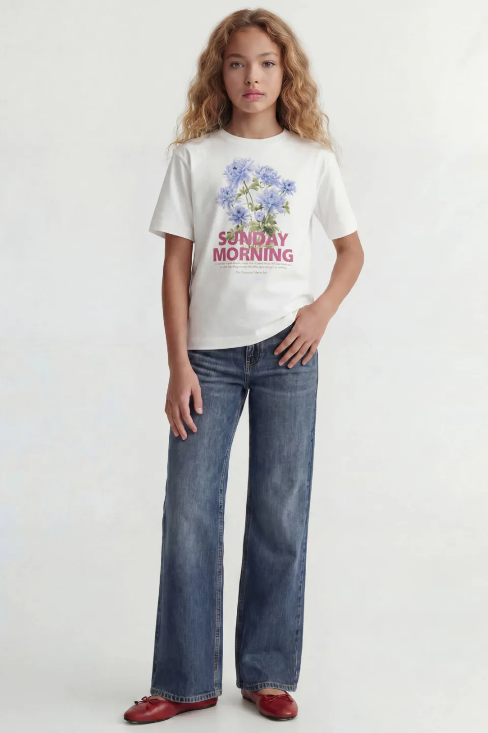 JJXX GIRL T-shirt met print wit, foto 6