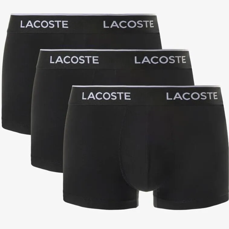 Lacoste Trunk boxershorts zwart 3-pack, foto 3