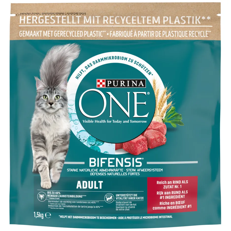 Purina ONE Adult kattenvoer met rund