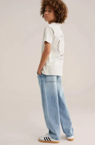 WE Fashion T-shirt met backprint beige, foto 3