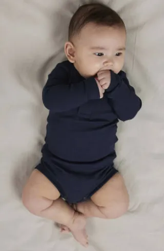 NAME IT BABY ribgebreide romper NBMKAB donkerblauw dark sapphire, foto 4